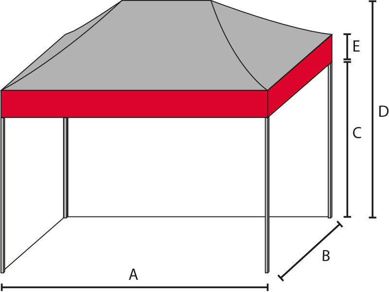 Pavillon Faltzelte expotent 4,5x3m Groessen