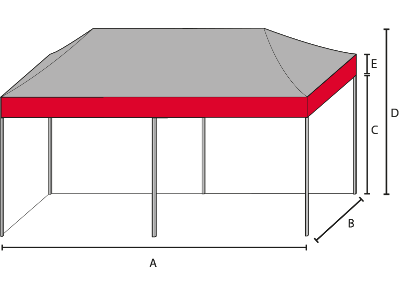 Pavillon Faltzelte expotent 6x3m Groessen