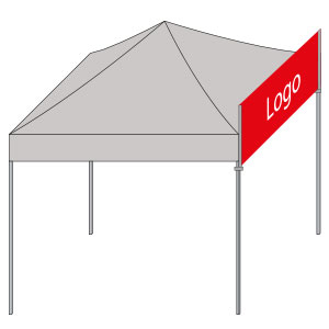 Pavillon Sonnenschutz-Logobanner Vordach-passend für fast alle