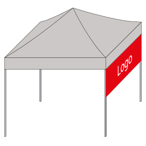 Pavillon Sonnenschutz-Logobanner Vordach-passend für fast alle Faltzelte