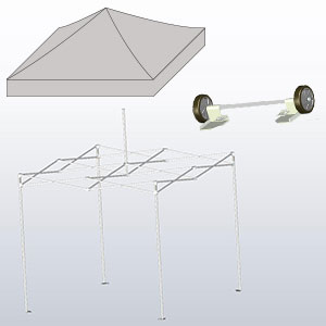 foldingtent expotent STEEL frame | cover | rollingsystem