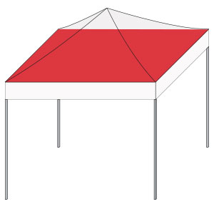 Pavillon Sonnenschutz-Logobanner Vordach-passend für fast alle Faltzelte